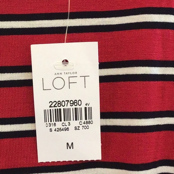 Loft Mixed Stripe Flare Dress - Picture 5 of 7